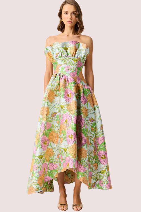 Elliat Laurel Gown - Green Floral Size 10