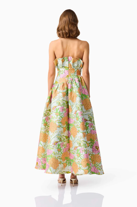 Elliat Laurel Gown - Green Floral Size 10