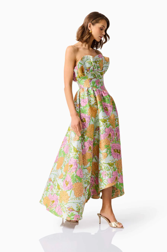 Elliat Laurel Gown - Green Floral Size 10