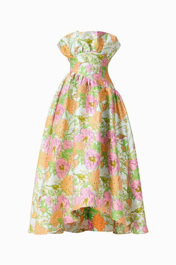 Elliat Laurel Gown - Green Floral Size 10