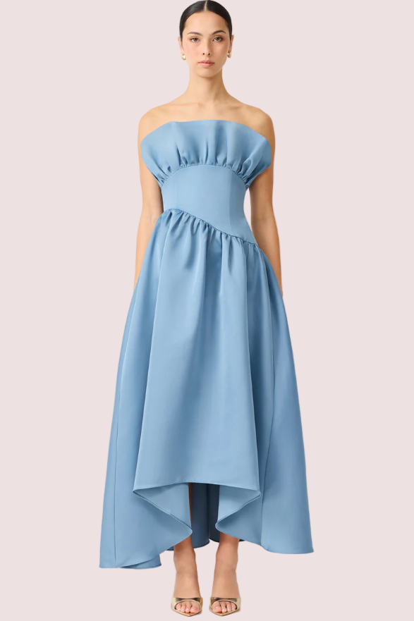 Elliatt Laurel Gown - Steele Blue Size 12  lonedresshire
