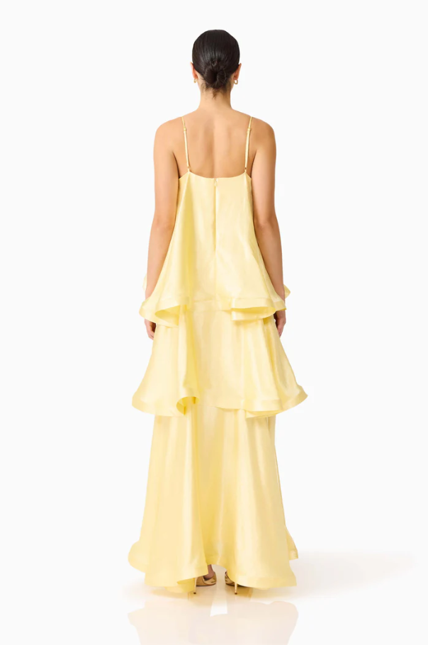 Elliatt Tilly Tiered Maxi Yellow Size 6