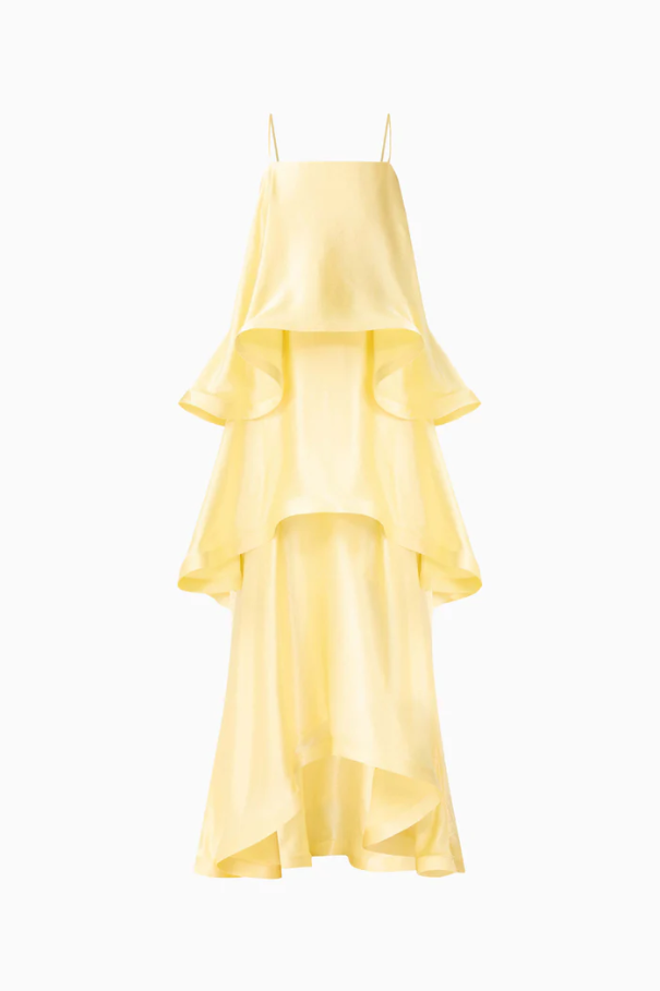 Elliatt Tilly Tiered Maxi Yellow Size 6