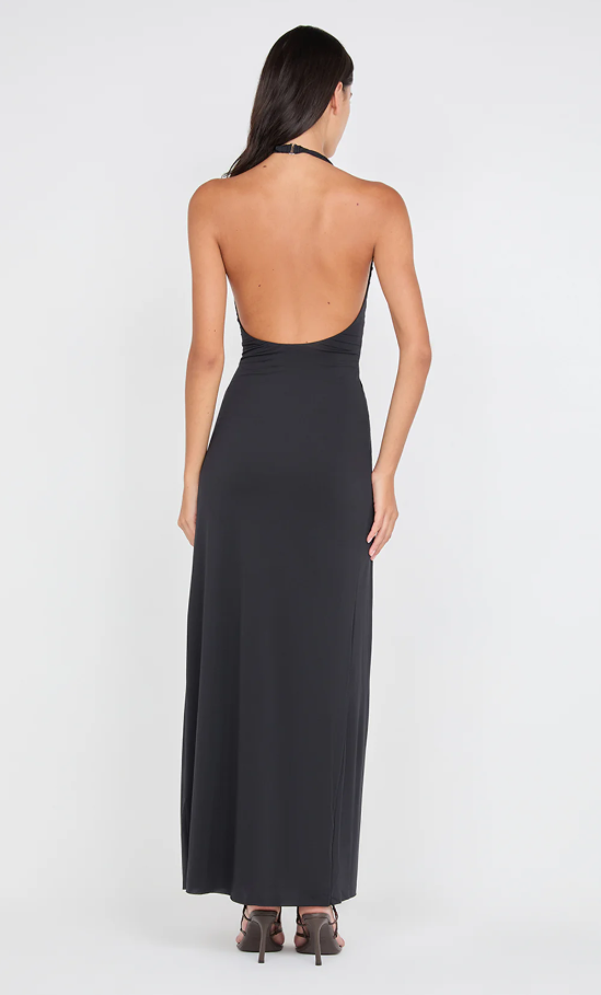 Bec & Bridge Tillie Drape Maxi Dress Black Size 6