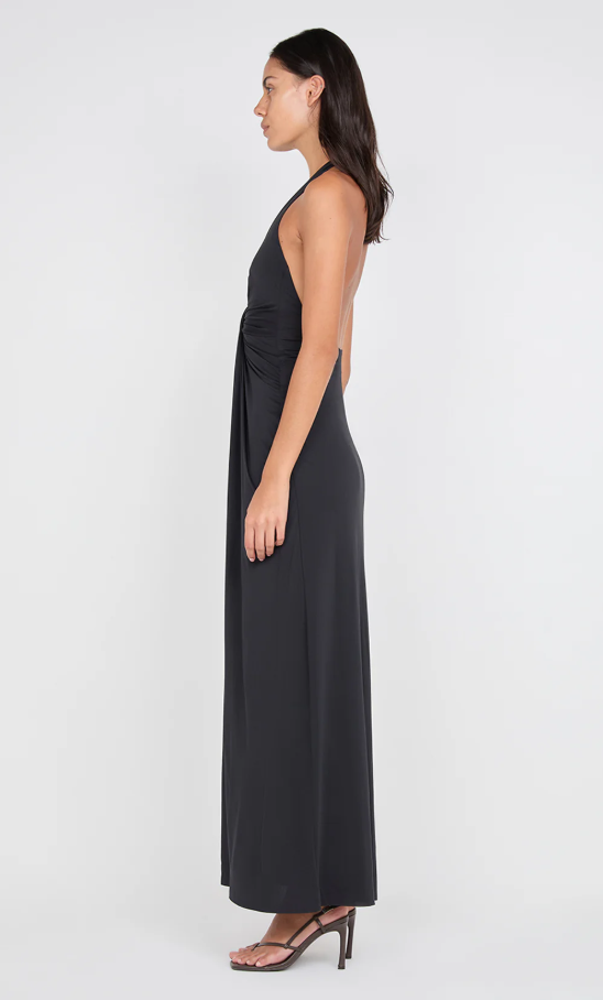 Bec & Bridge Tillie Drape Maxi Dress Black Size 6