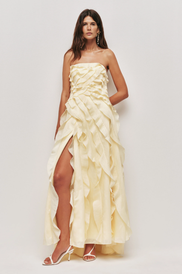 Aje Allairie Gown - Yellow Size 8,10