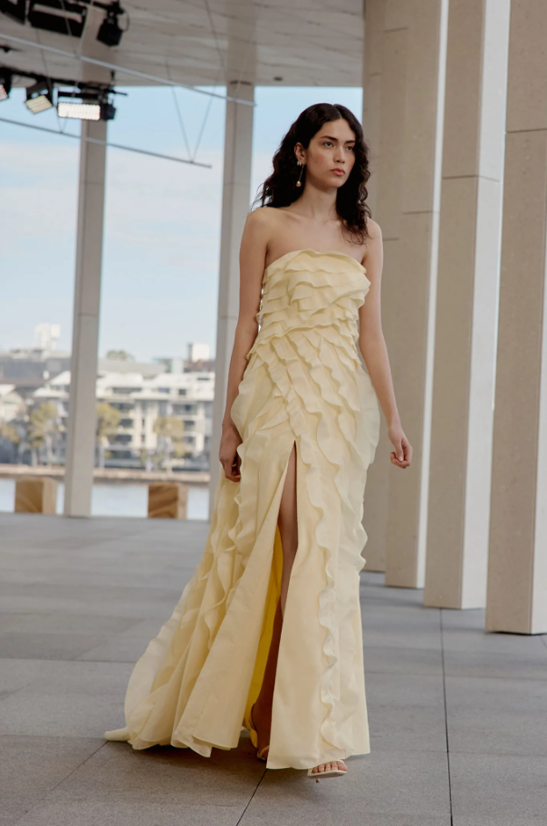 Aje Allairie Gown - Yellow Size 8,10