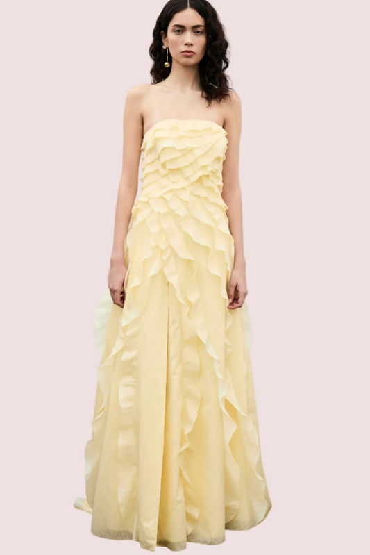 Aje Allairie Gown - Yellow Size 8,10