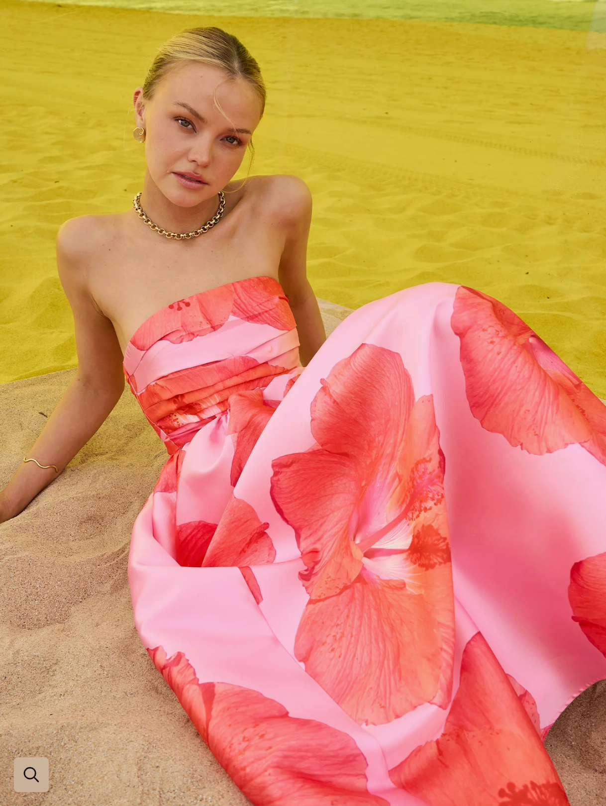 Pasduchas Kalani Strapless Midi Dress Size 10