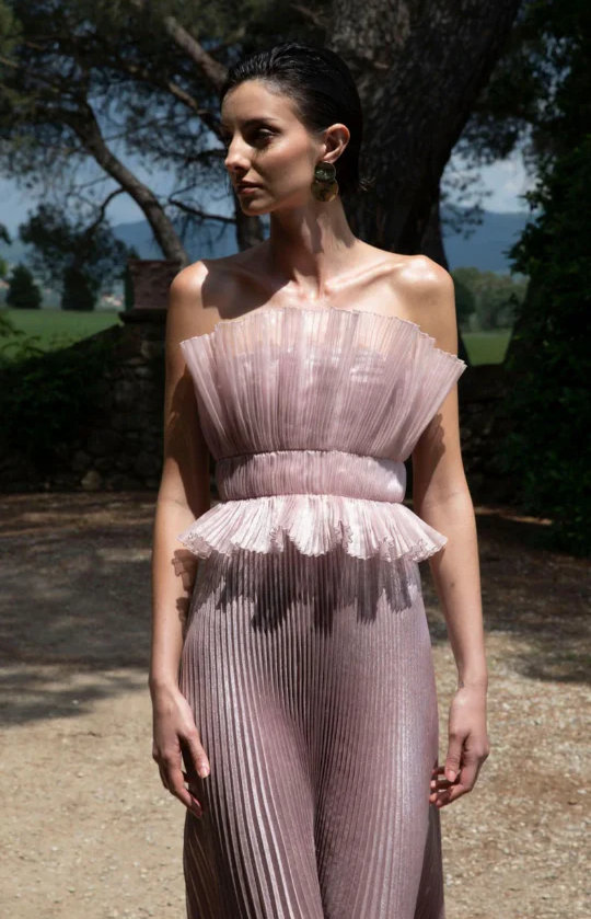 L'idee Masquerade Gown Dusty Shimmer Pink Size 8