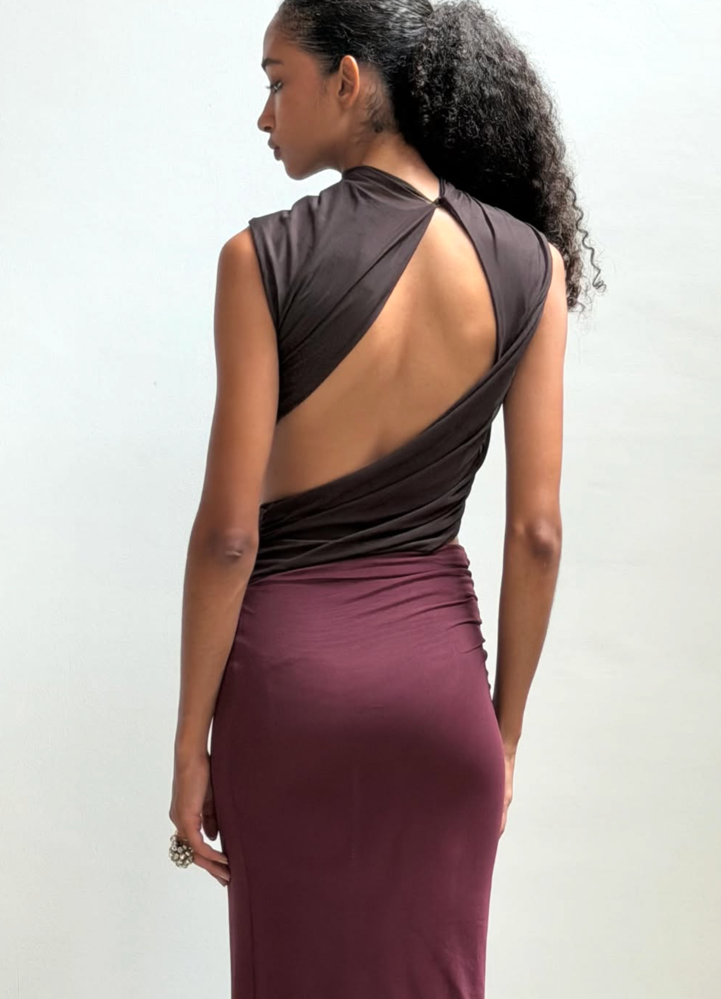 Bec & Bridge Conni Maxi Dress Brown Aubergine (8)