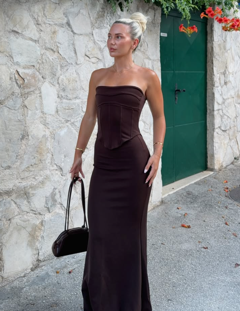 HNTR the Label Louie Gown Brown Size 10