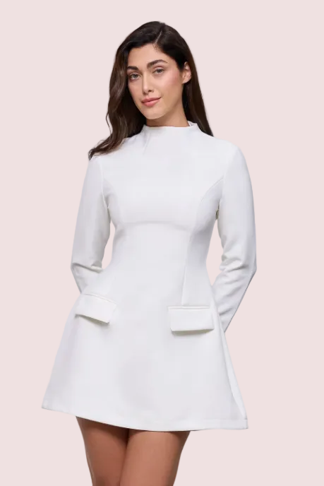 Odd Muse Ultimate Muse Split Sleeve White Mini Dress Size 10
