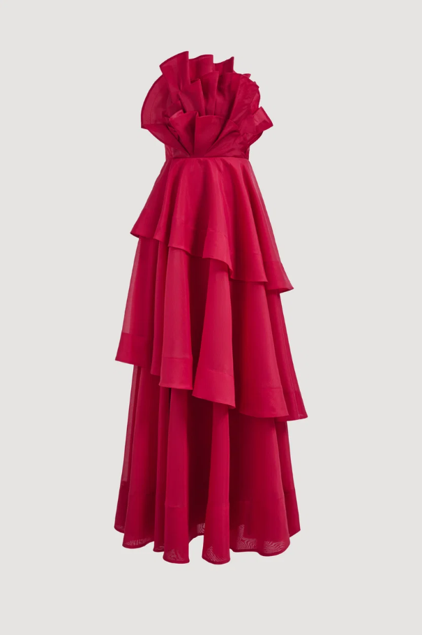 Aje Selestia Gown Scarlett Red Size 12
