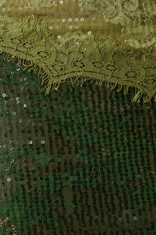 Meshki Jaimee Lace Midi Dress Tonal Green Size 10