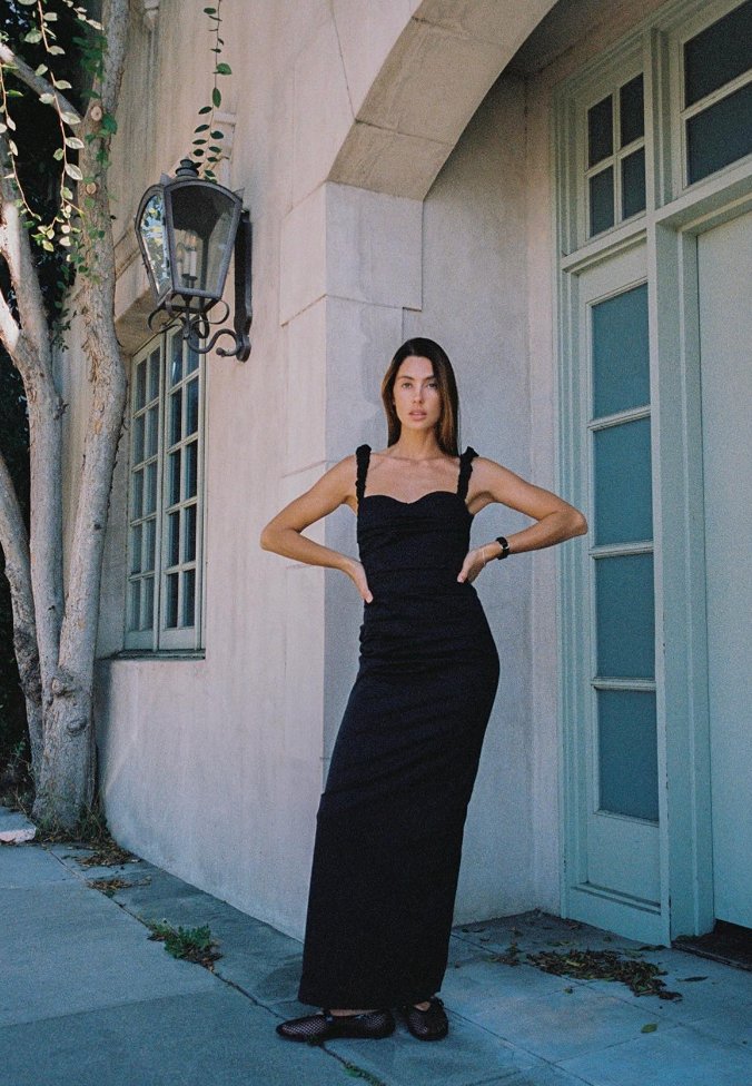 SIR The Label Azul Balconette Gown Black Size 12