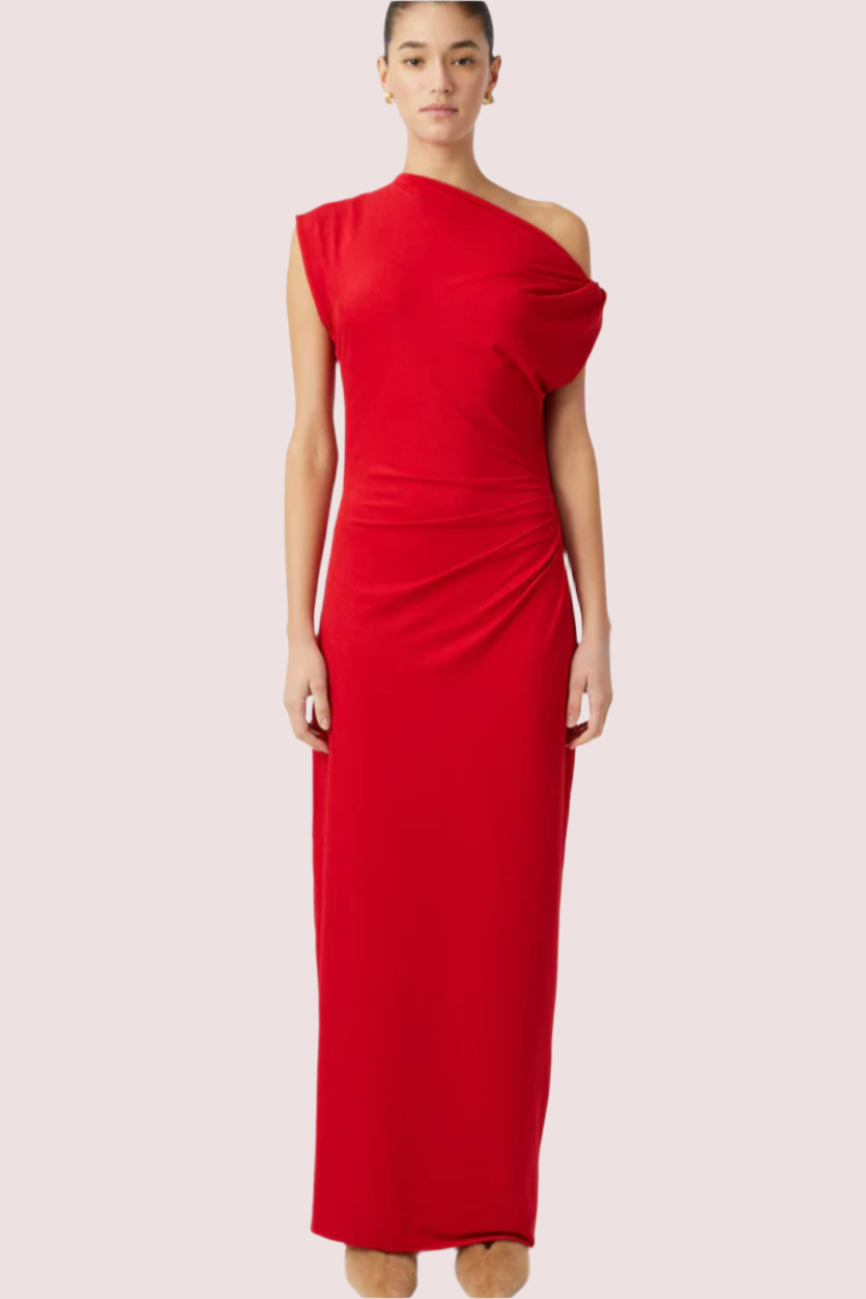 red camilla dress " Camila " Maxi Slit Dress ( Red )