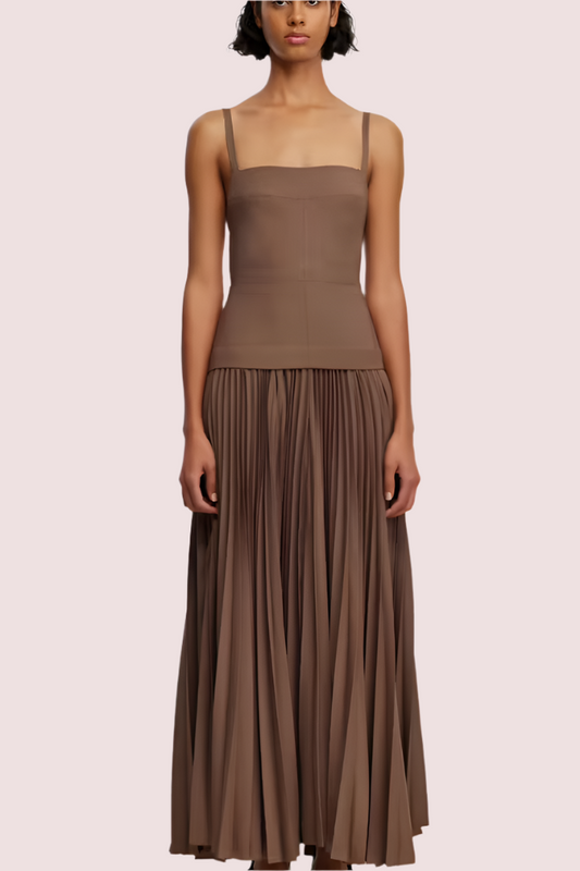 Acler Leasgill Midi Dress Brown Size 10