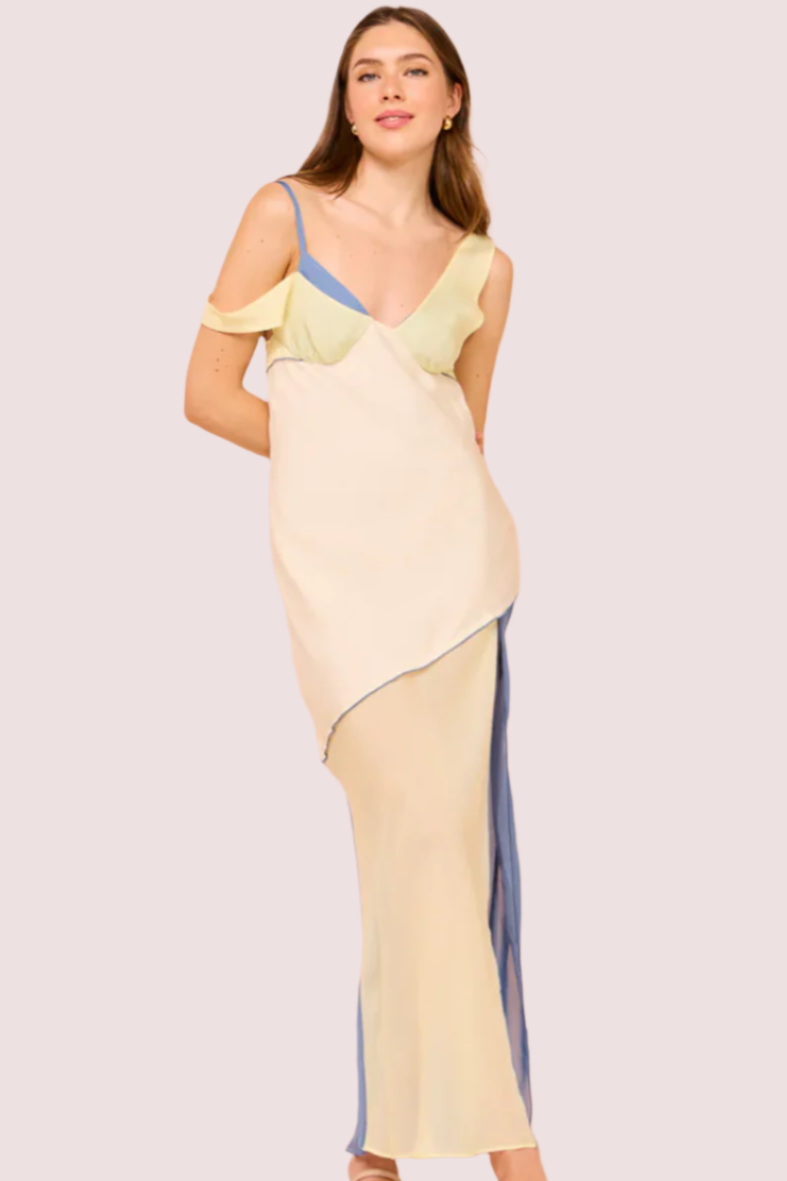 SIR The Label Thames Splice Midi Dress Size 8,10,12