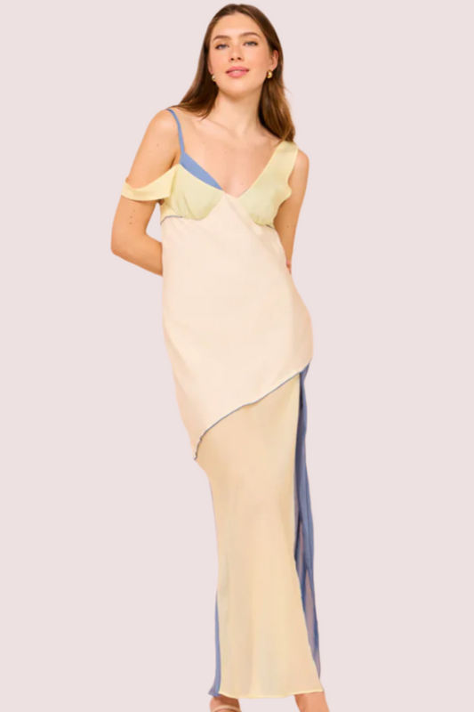 SIR The Label Thames Splice Midi Dress Size 10,12