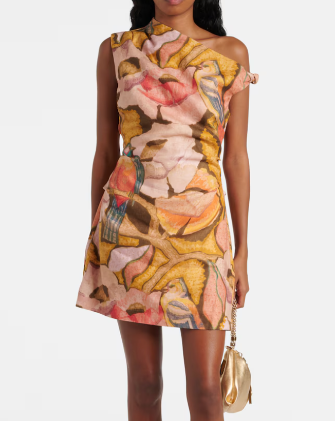 SIR The Label Talulah Knot Mini Dress Sanderling Floral Size 8,10,12