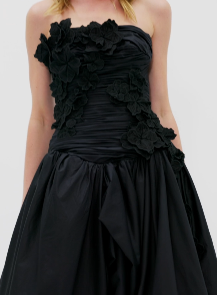 Aje Splendour Flower Gown Black Size 8