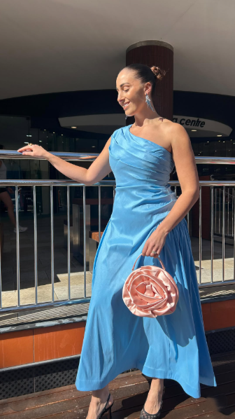 Rachel Gilbert Banksia Dress Blue Size 10