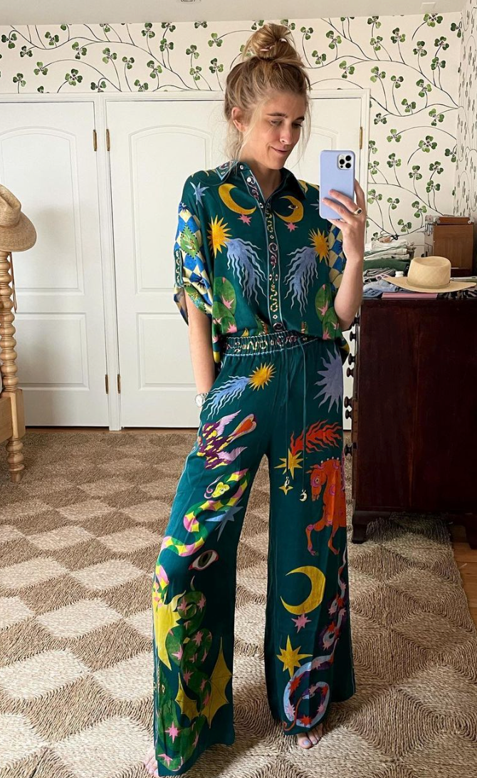 Alemais Guardian Silk Shirt and Pant Set Size 10,12