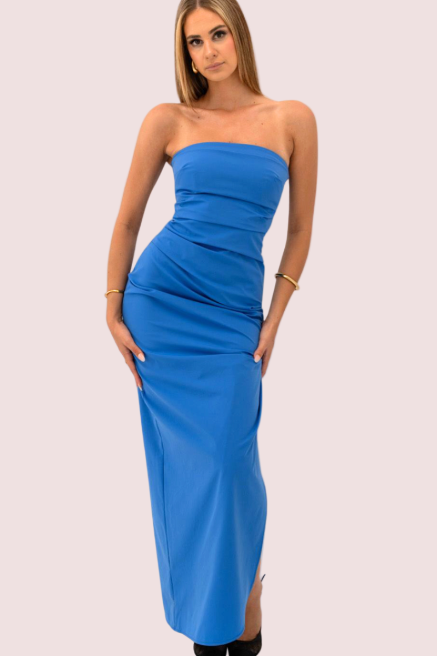 Sir the Label Sol Strapless Dress Blue Size 10