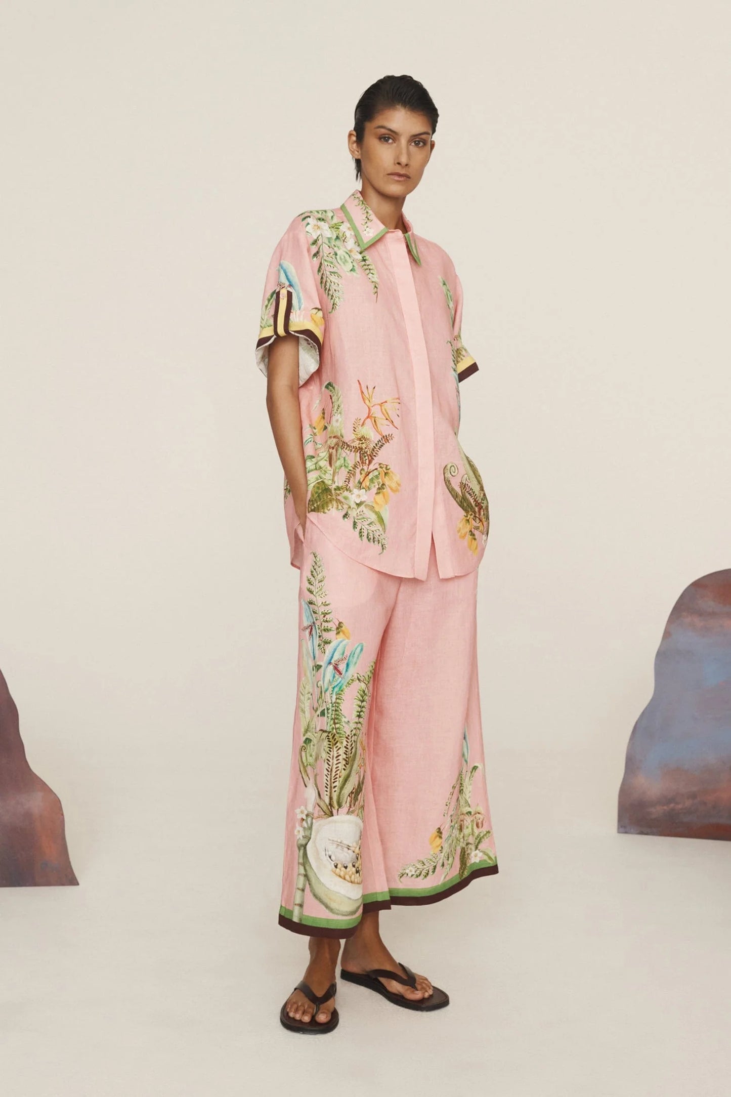 Alemais Papaya Shirt and Pant Set Size 10