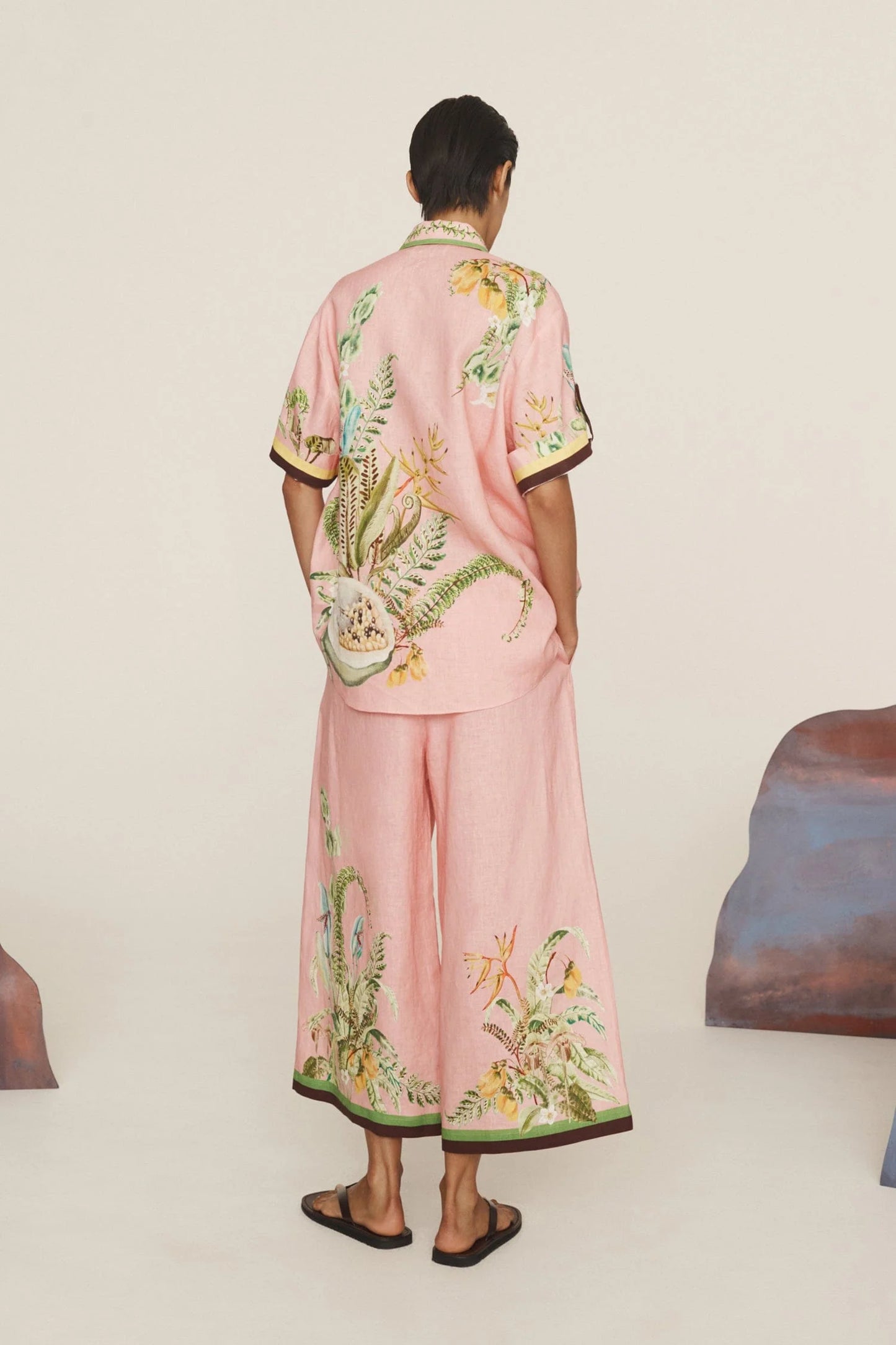 Alemais Papaya Shirt and Pant Set Size 10