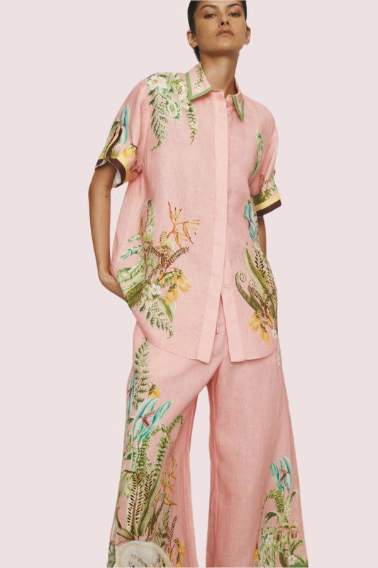 Alemais Papaya Shirt and Pant Set Size 10