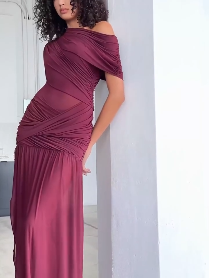 Benni Otto Maxi Dress Plum Size 8,10
