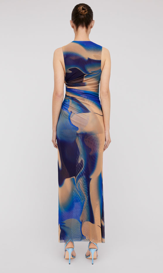 Scanlan and Theodore Watercolour Dress Blue Size 8,10,12
