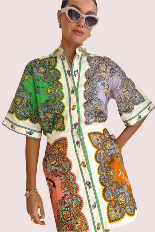 Alemais Trippy Troppo Mini Dress Size 8,10,12