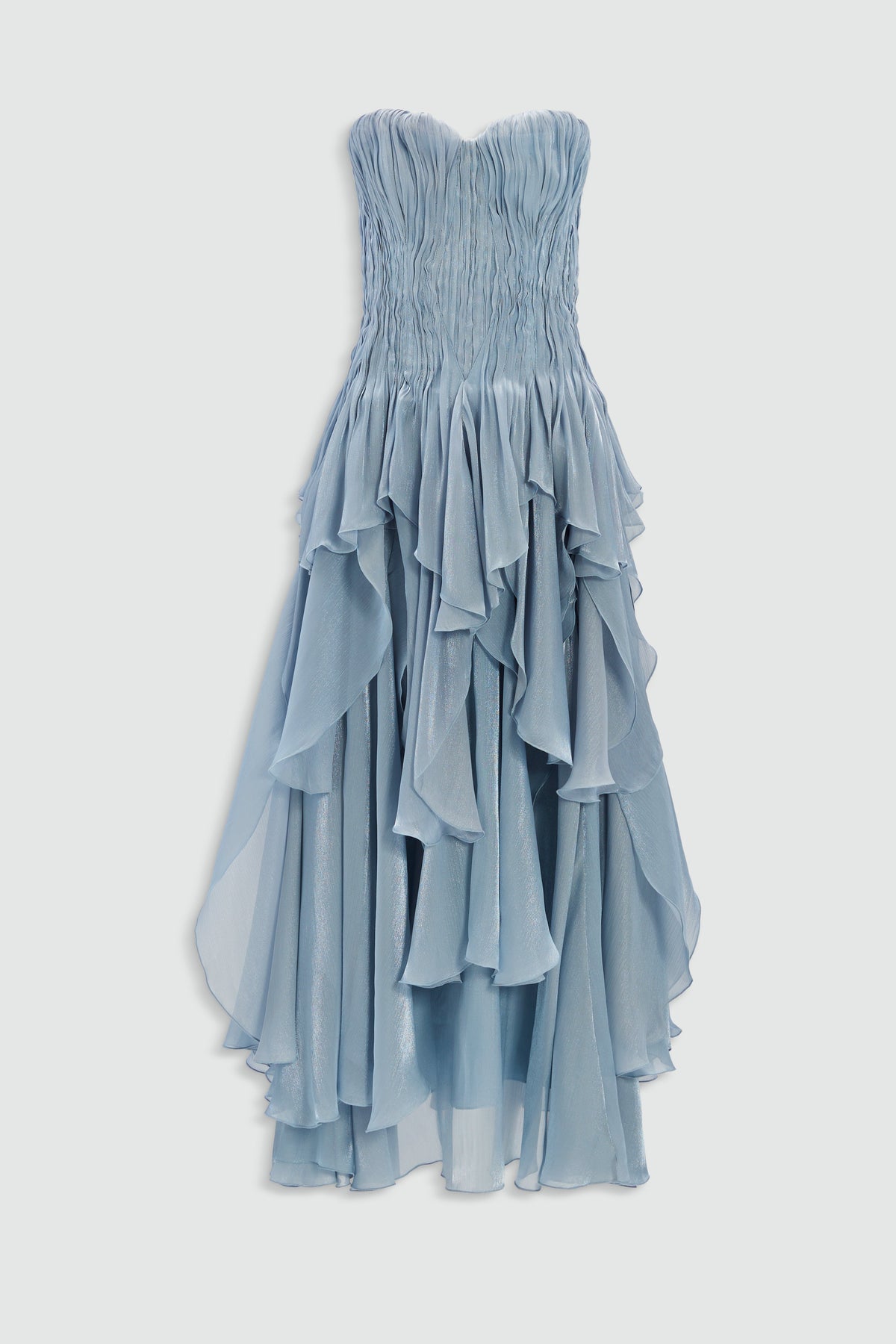 Aje Gleam Gown Metallic Blue Size 10