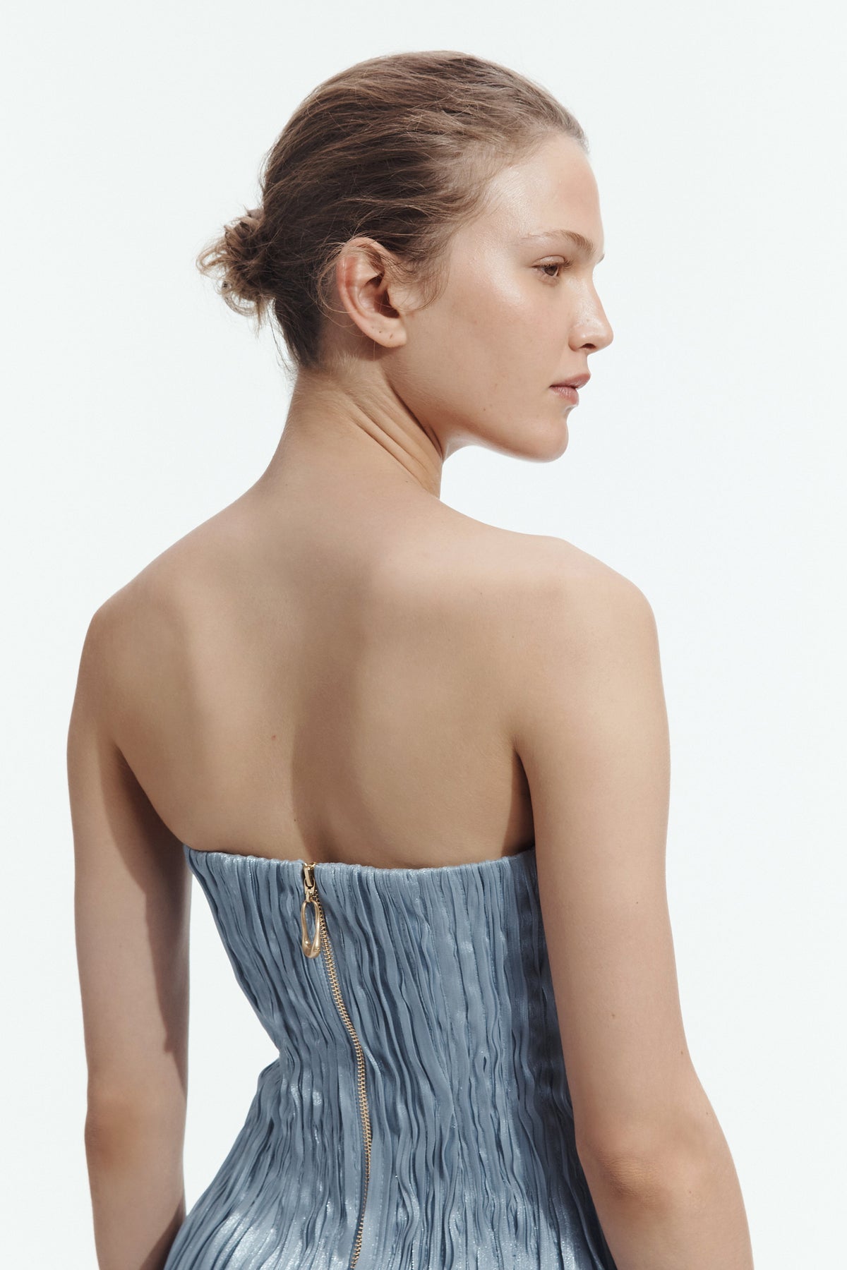 Aje Gleam Gown Metallic Blue Size 10
