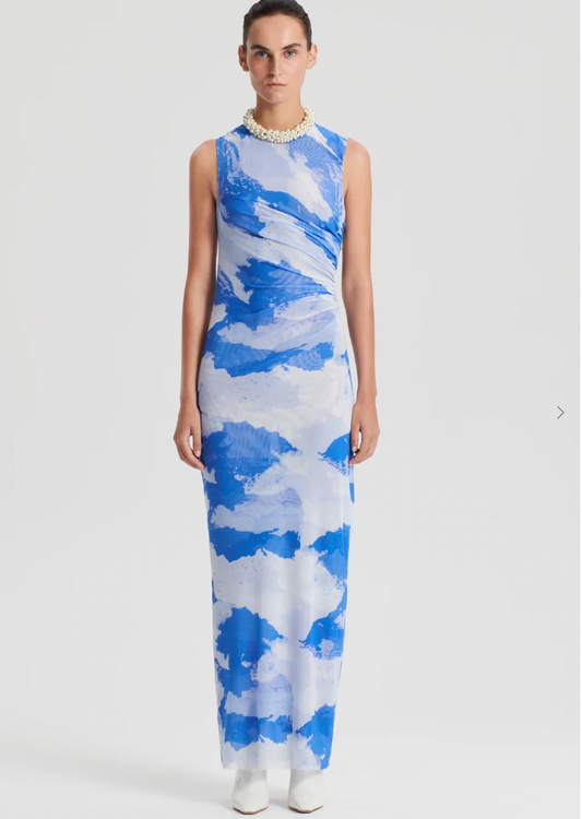 Italian Cloud Print Dress Size 10