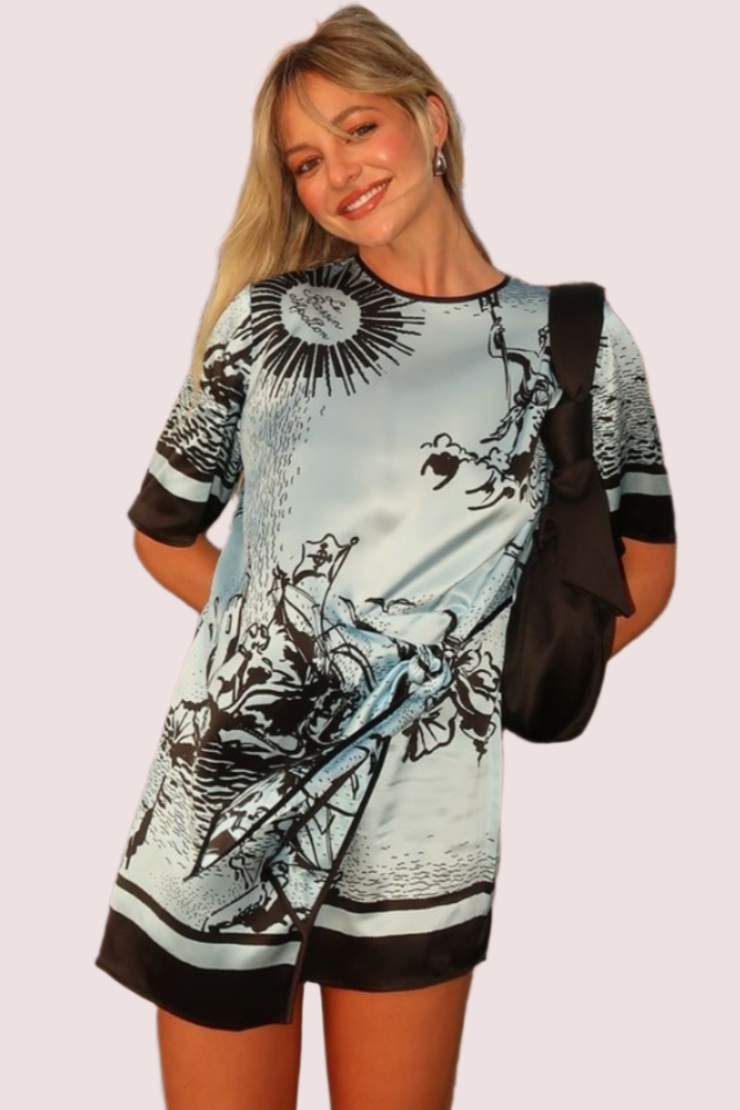 sir dreamwood mini dress Hire Sir the Label Dreamwood Mini Dress Size 8,10 – lonedresshire