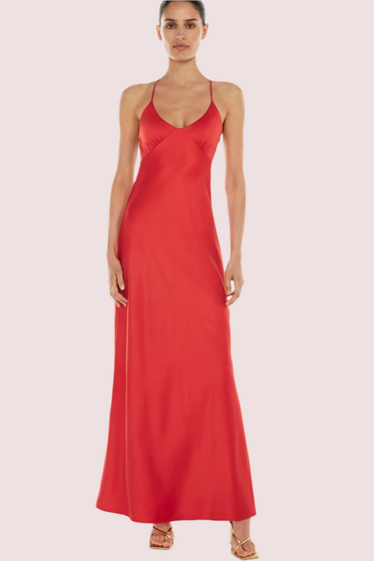 Saturation Point Slip Dress Red Size 8,10