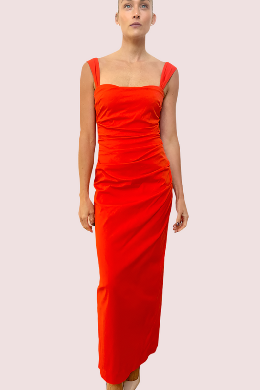 SIR The Label Dahlia Balconette Gown Orange Red Size 8,10,12