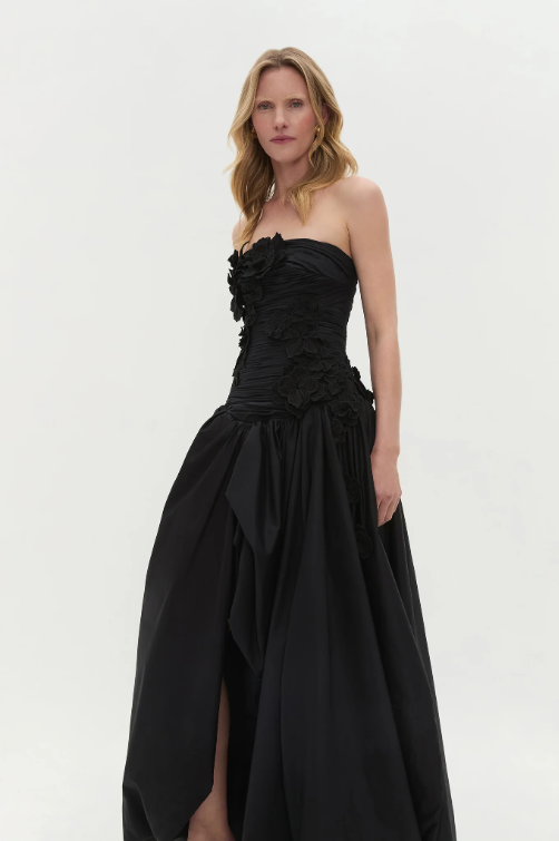 Aje Splendour Flower Gown Black Size 8