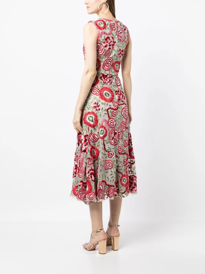 Rachel Gilbert Gigi Midi Dress Size 12