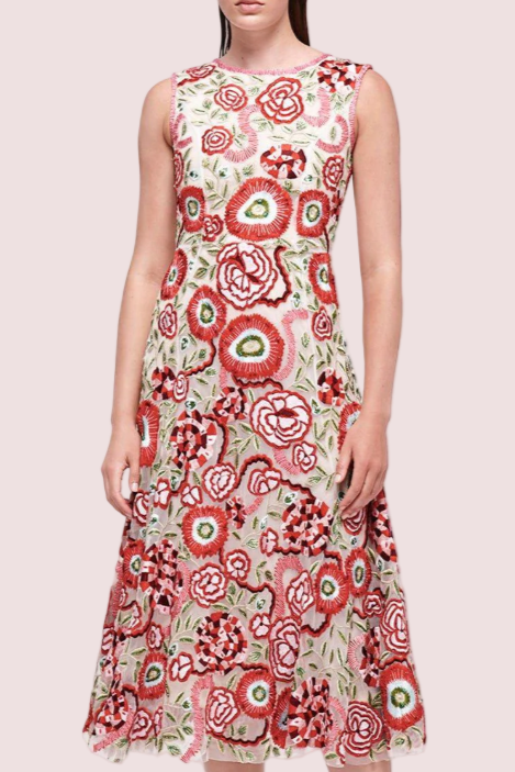 Rachel Gilbert Gigi Midi Dress Size 12