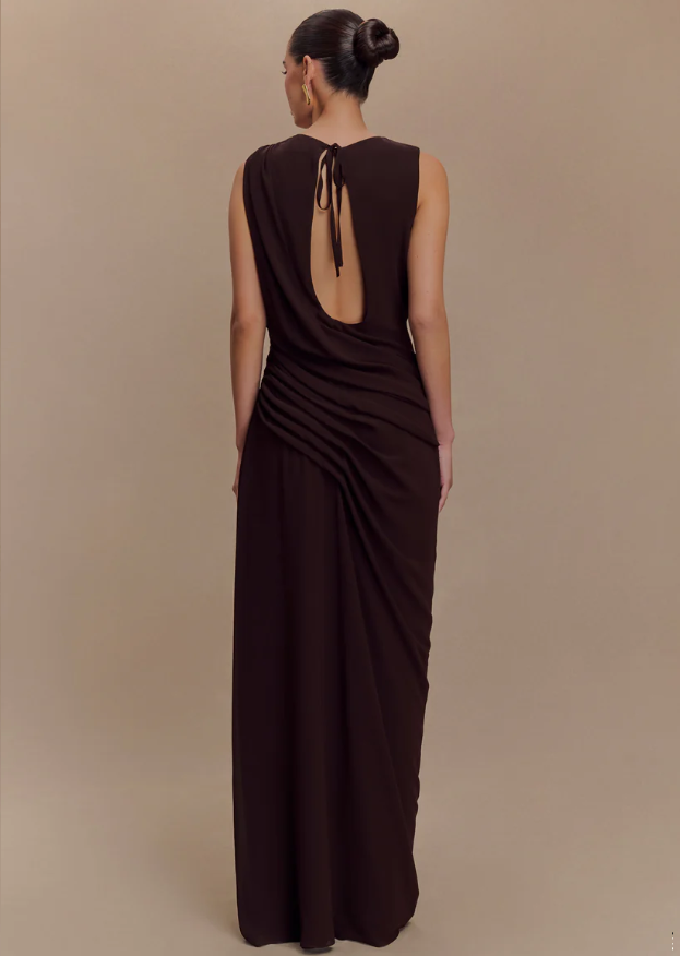 Meshki Oria Gown - Coco Brown Size 6, 8