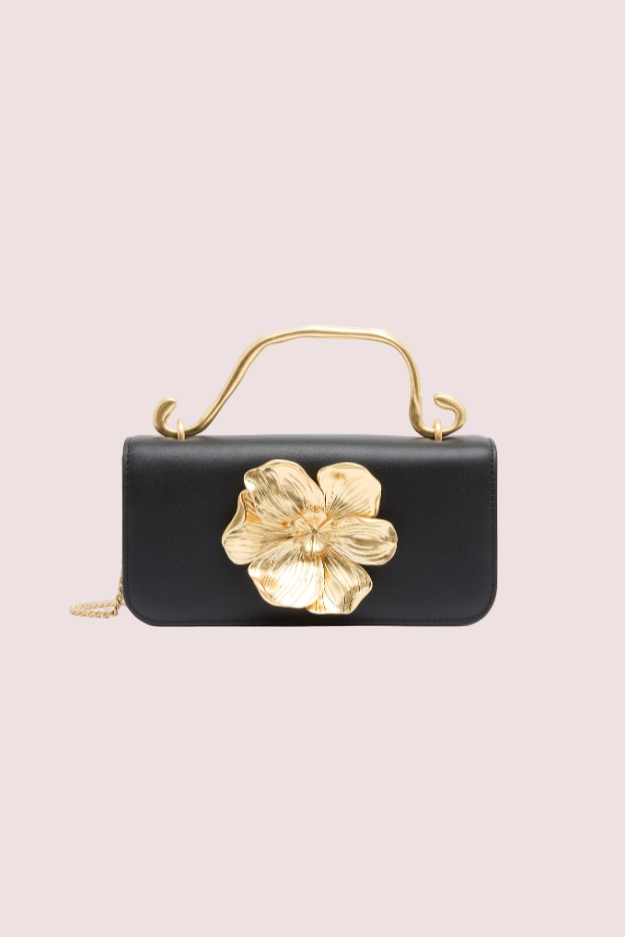 Aje Alessia Flower Clutch Bag Black Size One Size