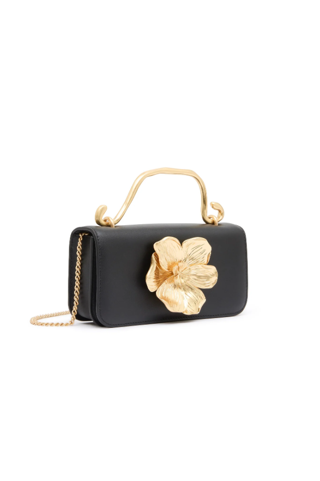 Aje Alessia Flower Clutch Bag Black Size One Size
