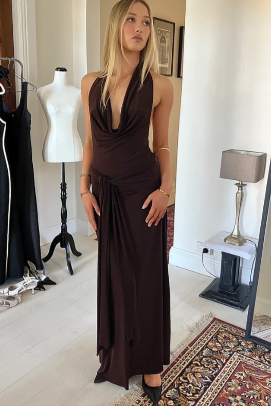 La Marie Nadia Gown Brown Size XS/S
