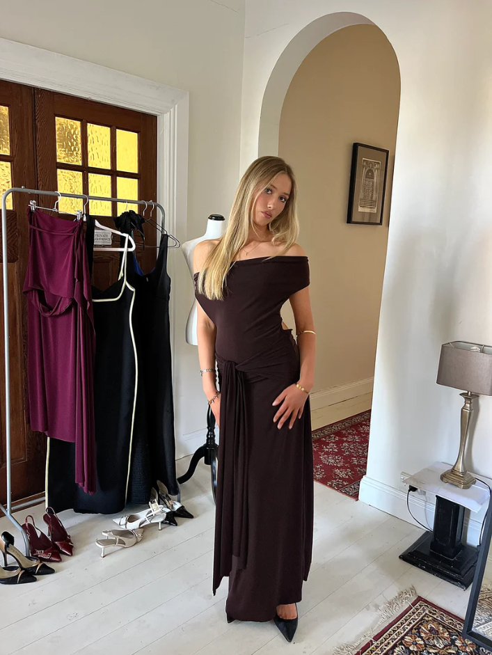 La Marie Nadia Gown Brown Size XS/S