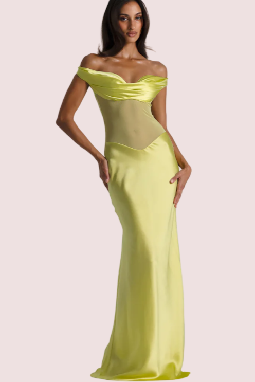 Natalie Rolt Gwenyth Gown -Yellow Chartreuse Size S